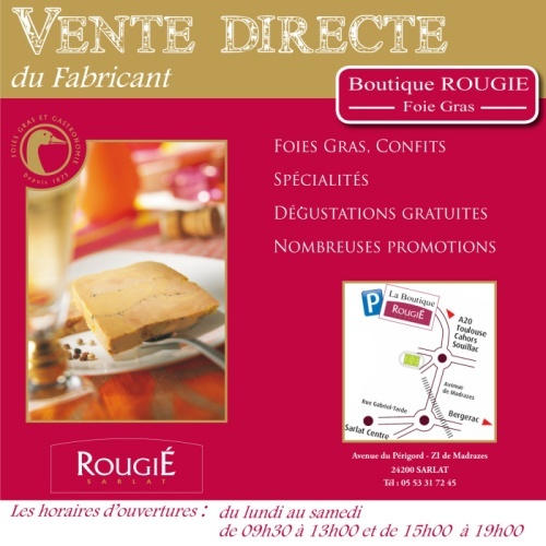 Boutique Rougi, foie gras, Sarlat
